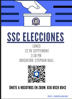 Please join us to ELECT members and OFFICERS of our  SSC governance council for our 2025-2026 school year!